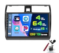 PLKEQS Autoradio 4G 64G per S-uzuki Swift 2005-2010, Stereo Android 15 con Touchscreen 10'' 2K, Carplay e Android Auto Wireless, Equalizzatore 48EQ, WiFi 5G, Bluetooth 1080P e Telecamera,K5 PRO Plus