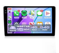 PLKEQS Autoradio 4G 64G per V-auxhall Corsa Astra Vectra Zafira Antara 2004-2010 CarPlay Android Auto, Autoradio Android 9'' Touch Screen in-Cell/GPS/Bluetooth/FM RDS/EQ/Wi-Fi/Telecamera,K1 PRO Plus