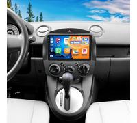 PLKEQS Autoradio 6G 128G Android 15 per M-azda 2 2007-2014 con CarPlay e Android Auto, Touchscreen da 9" 2 DIN con WiFi, Bluetooth, Mirror Link, EQ, FM RDS, SWC e Fotocamera,Y2