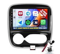 PLKEQS Autoradio Android 15 2 64G per R-enault TRAFIC/N-issan NV300 2014-2021 con CarPlay e Android Auto, Radio Auto BT con Touchscreen da 9", GPS, SWC, WiFi, FM, Microfono e Fotocamera,Y1