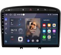 PLKEQS Autoradio Android 15 con Schermo Touch in-Cell da 9 Pollici, 8 Core, 4G, 64G con Ventola di Raffreddamento per Peugeot 308, 308SW, 408