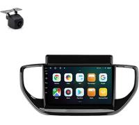 PLKEQS Autoradio Android 15 con Touchscreen QLED da 9 Pollici per H-yundai Solaris Accent 2 II 2020-2021, Carplay Wireless, Android Auto, GPS, BT, WiFi, 4G, USB, Mirror Link, FM RDS, A2 4 64G