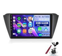 PLKEQS Autoradio Android 15 da 2 64GB per S-Koda Fabia 2015-2019 con Carplay Android Auto, Radio Auto con Touch Screen 2.5D da 9 Pollici con BT, GPS, WiFi, FM/RDS, EQ e Telecamera,K6 PRO