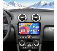 PLKEQS Autoradio Android 15 da 4GB 64GB per A-UDI A3 S3 RS3 8P 2003-2012 con CarPlay e Android Auto, Schermo Touch da 9 Pollici 2K, FM/RDS, SWC, Bluetooth GPS SAT Navi Wi-Fi DSP Fotocamera,Y1