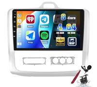 PLKEQS Autoradio Android 8-Core Qualcomm Snapdragon 4G 64G per F-ORD Focus Exi MT 2 3 Mk2/Mk3 2004-2011 con CarPlay Android Auto, Schermo IPS da 9" con Radio Auto, DSP Hi-RES, GPS, BT, FM,K6 PRO