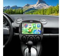 PLKEQS Autoradio Android per M-azda 2 2007-2014 con CarPlay Wireless, Android Auto, Schermo Touch 9 Pollici 2K, 2G 32G, Bluetooth, Navigazione GPS, WiFi, FM, Fotocamera, Microfono,Y3