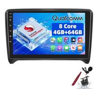 PLKEQS Autoradio Android Qualcomm 8-Core 4G 64G per A-UDI TT MK2 8J 2008-2014 CarPlay Android Auto Schermo Touch da 9 Pollici Bluetooth GPS DSP Telecamera,K2 PRO
