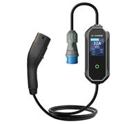 PLKEQS Caricabatterie per Auto elettriche 7kW Corrente Regolabile 8-32A 1 Fase 5M Caricabatterie Portatile per Auto elettriche con Spina CEE Display LCD Funzione di temporizzazione IEC 62196-2