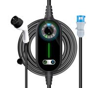 PLKEQS Cavo di Ricarica Rapida di Tipo 2 7.2kW Corrente Regolabile 8/13/16/24/32A 1 Fasi Cavo di Ricarica EV da 5M con Spina CEE Display LED Timer facilita la Ricarica Rapida per Veicoli elettrici