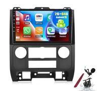 PLKEQS K2 PRO Plus, Autoradio Android 15 2G 64G per F-ORD Escape/Kuga/Mazda Tribute 2007-2012 - Schermo Touch 9" 2K con Wireless CarPlay, GPS Navi, WiFi, 26UI, Bluetooth, FM, Telecamera di Backup