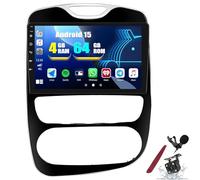 PLKEQS K3 PRO Plus,Stereo Auto 4 64G Android 15 per R-enault Clio 2013-2018, Schermo Touch 2K da 10,1" Double DIN con CarPlay/Android Auto Wireless, GPS, BT, FM/RDS, SWC e Telecamera