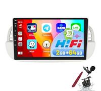 PLKEQS K5 PRO Plus,Autoradio 2G 64G per Fiat 500 2007-2015, Schermo Touch 9'' 2K, CarPlay Wireless, Android Auto, GPS, WiFi, Bluetooth, FM, DSP, EQ, SWC, Telecamera Posteriore