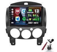 PLKEQS Radio Auto 2G 64G Android 15 da 9 Pollici per M-azda 2 2007-2014 con Carplay e Android Auto, Stereo Auto con Touch Screen, Bluetooth GPS SAT Navi RDS/FM HiFi Telecamera,Y3