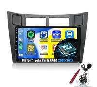 PLKEQS Radio Auto Android 15 2G 64G per T-oyota Yaris XP90 2005-2012 con Carplay Wireless Android Auto, Schermo Touch da 9" Stereo Auto con Bluetooth GPS WiFi FM RDS EQ SWC Camera,K5 PRO Plus