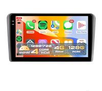 PLKEQS Stereo Auto 6G 128G per A-UDI A3 2003-2012/S3 2006-2012/RS3 2011-2012 CarPlay Android Auto, Radio Auto Android 9'' Touch Screen in-Cell/GPS/Bluetooth 5.0/FM RDS/EQ/Wi-Fi/Telecamera,K2 PRO Plus