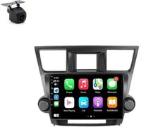 PLKEQS Stereo Auto Touchscreen QLED da 10 Pollici per T-oyota Highlander 2007-2013, Carplay Wireless Android Auto Navigazione GPS, BT WiFi 4G USB Mirror Link FM RDS, 6 128GB Radio Auto