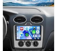 PLKEQS Y1,Autoradio Android 15 per F-ORD Fiesta/Focus/Transit Connect/Kuga/Mondeo/Smax, Schermo Touchscreen 9" 2K 2 DIN con CarPlay/Android Auto Wireless, Navigazione, FM/RDS