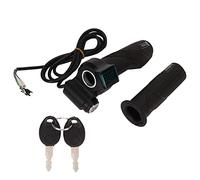 PLKYZMCDK 1 coppia di impugnature per manopola dell’acceleratore, impugnatura a twist per acceleratore di bici elettrica con display digitale del voltaggio verde, universale da 12 V a 99 V c