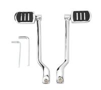 PLKYZMCDK 2 Pcs Chrome Heel Toe Shift Pegs, Zinc Alloy Shifter Levers Pedals with Extended Rear Lever for Touring 1988+ and Trike 2008+, Deep - Groove Non - Slip Foot Pegs for Confide