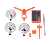 PLKYZMCDK Birds Reflect Deterrent 2 in 1 Visual And Sound Scarer, Rotating Reflective Bird Deterrent with Solar Powered Voice, 360 Degree ABS Bird Device for Garden Farm Orchard