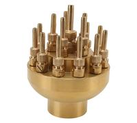 PLKYZMCDK Brass G2 inch DN50 3 Tier Adjustable Column Fountain Nozzle, Fountain Spray Head with Triple Layer Design, Elegant Flower Like Water Jet up to 2.5 Meters for Garden Pond Pool Lands