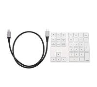 PLKYZMCDK Wireless Number Pad BT Numeric Keypad 34 Key, Bluetooth Keyboard with Dual USB 3.0 HUB and Type - C, Aluminum Alloy Keypad for Android Mac, Compact Keypad for Office Home U (Argento)