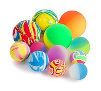 Pllieay 12 PZ Palline Rimbalzanti 3 dimensioni Colore Misto, per Bambini