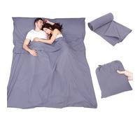 Plliocse Sacco a pelo, lenzuolo da viaggio, matrimoniale, 160 x 210 cm, con tasche per cuscini, per adulti, viaggi, hotel, viaggi di lavoro, campeggio (colore viola, 160 cm x 210 cm)