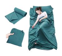 Plliocse Sacco a pelo, lenzuolo da viaggio, matrimoniale, 160 x 210 cm, con tasche per cuscini, per adulti, viaggi, hotel, viaggi di lavoro, campeggio (colore blu, 75 cm x 210 cm)