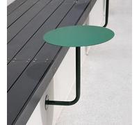 Pllrbvshs Tavolino da parete moderno e colorato in metallo, tavolino da caffè e da pranzo sospeso in ferro battuto a forma di L, piccolo tavolo rotondo per bar o soggiorno.(Green,40cm/15.7in)