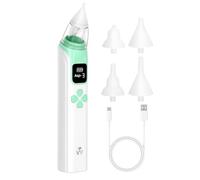 PLLYPE Aspiratore Nasale Elettrico, Aspiratore Nasale Neonato, Aspiratore Nasale per Bambini con 4 Silicone Punte e 3 Livelli di Aspirazione, Musica e Luce Integrate per Neonati e Bambini Piccoli