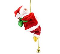 PLLYPE Babbo Natale Rampicante Elettrico, Babbo Natale Che Si Arrampica Sulla Scala Di Corda, Babbo Natale in Arrampicata Elettrica, per L'Albero di Natale della Bambola Che Si Arrampica su e Giù