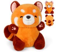 PLLYPE Panda Rosso di Pezza, 23CM Peluche Morbido, Pupazzo Giocattolo, Red Panda Plush Bambola per Bambine Bambini Neonati