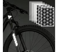 PLLYPE Set di 3 adesivi riflettenti, impermeabili, riflettenti, adesivi riflettenti autoadesivi per biciclette, casco, passeggino, scooter e moto (nero diurno, notte)
