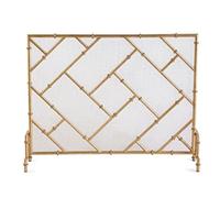 PLMNBQWE Porte per caminetti in Metallo Dorato, Soggiorno, Arte Minimalista, Camino Cavo, Schermo divisorio per Camino, parapetto per Camino, parapetto per Camino, parapetto per Camino