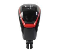 PLMNHSS Leva cambio dell'auto Per Golf 8 Pomello Del Cambio Manuale | Leva del cambio in pelle da 12 mm a 5 velocità a 6 velocità, cambia testa Car Styling(Black-Red 5Speed)
