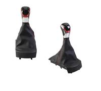 PLMNHSS Leva cambio dell'auto Per SEAT Ibiza 2002-2010 Prodotto Accessori Auto Manuale Pomello Del Cambio In Pelle A 5/6 Velocità(Red 6 Speed)