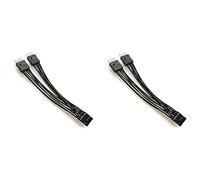 Plmvhpb di Prolunga Audio HD della Scheda Madre Splitter Un Y da 9 Pin 1 Femmina Un 2 Maschi Nero per PC DIY 10 Cm, Confezione da 2