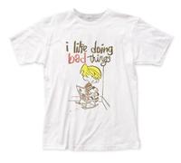 PLNSSCS Dennis The Menace Bad Things T-Shirt Heavy Cotton White, Colore 11, XXL