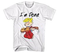 PLNSSCS Dennis The Menace Bad Things T-Shirt Heavy Cotton White, Colore 14, XXL