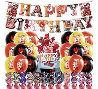 PLNVNVP hotel Party Decorations Set, Anime Cartone hotel, 44PCS hotel Birthday Decoration Supplies, Include Striscione di Buon Compleanno, Cake Topper, Cupcake Topper, Palloncini