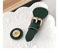 PLOIKM 1/2 Set Borsa Verde Scuro Fibbia Magnetica Vera Pelle Fibbie a Scatto Magnetico Borsa Chiusura Magnetica per Borsa Cucire sulla Chiusura Magnetica della Borsa