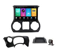 PLOKM per Auto per Jeep Wrangler 3 JK 2010 2011 2012 2013 2014 2015 2016 2017 2 DIN Autoradio GPS Navigazione con Bluetooth IPS Touchscreen Supporta Android Auto Apple Carplay/DSP/Dab+/FM