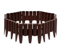 Plonos Bordo per aiuole, 8 pezzi, 2,2 m, marrone, resistente al gelo, resistente ai raggi UV, flessibile, con picchetti, in robusto polipropilene