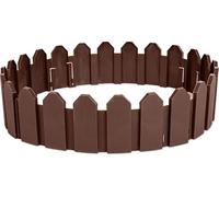 Plonos Bordo per aiuole con ancorette in acciaio, resistente ai raggi UV, resistente al gelo, 4 pezzi, 2,4 m, marrone