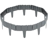 Plonos Bordo per aiuole, resistente al gelo, resistente ai raggi UV, 10 pezzi, 2,5 m, grigio