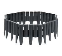 Plonos Bordo per aiuole, resistente al gelo, resistente ai raggi UV, 8 pezzi, 2,2 m, grigio