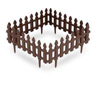 Plonos Bordo per aiuole, resistente alle intemperie, ai raggi UV, resistente al gelo, 4 pezzi, 2,4 m, marrone