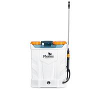 Plonos Spruzzatore a pressione Spruzzatore Posteriore Capacità 16 L Batteria 8Ah 12V 4 Ugelli Lancia Bianco