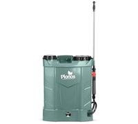 Plonos Spruzzatore a pressione Spruzzatore Posteriore Capacità 16L Batteria 8Ah 12V 4 Ugelli Lancia Grigio